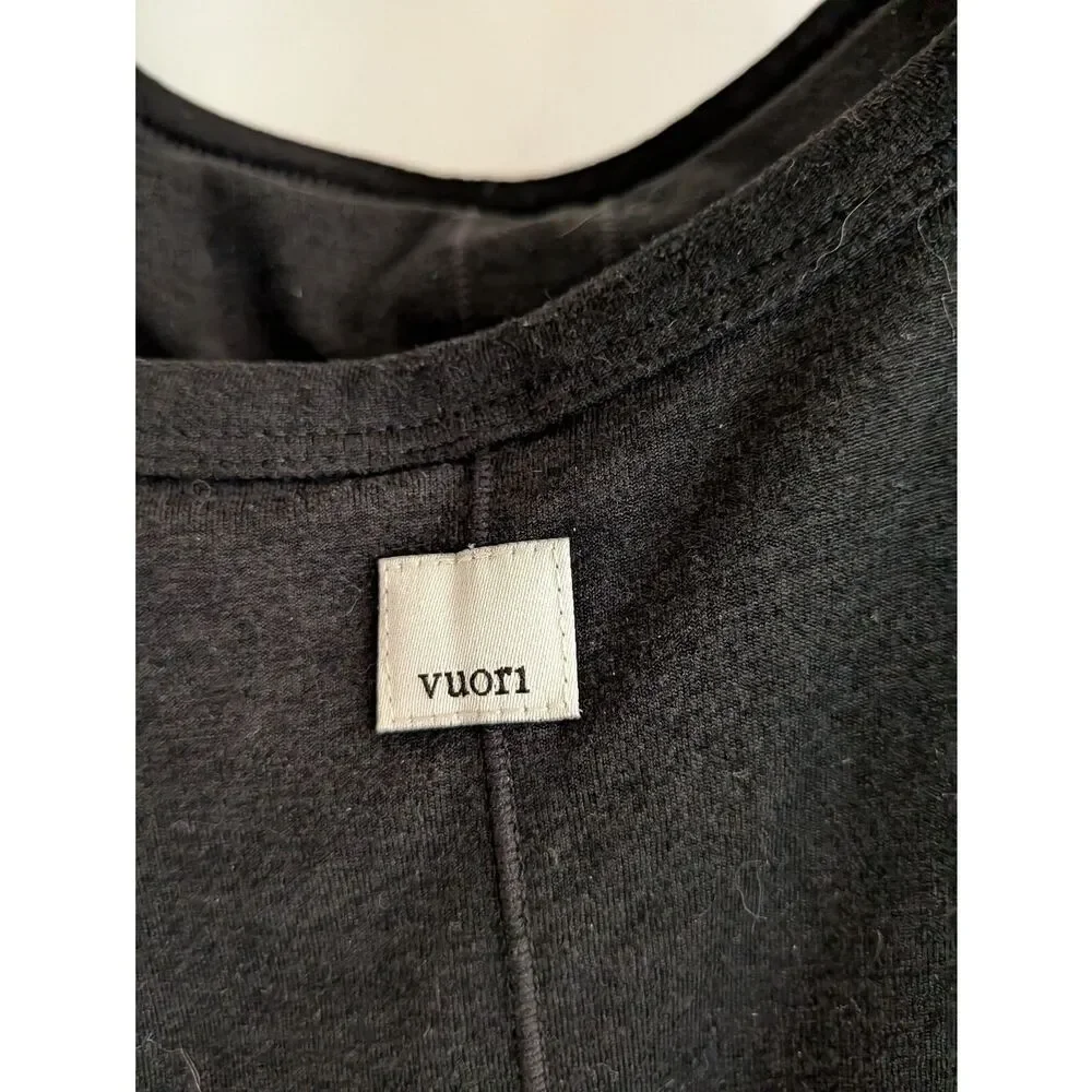 Vuori Halo Essential Jumpsuit Heathered Black Smal Sleeveless Tank Jumpsuit
